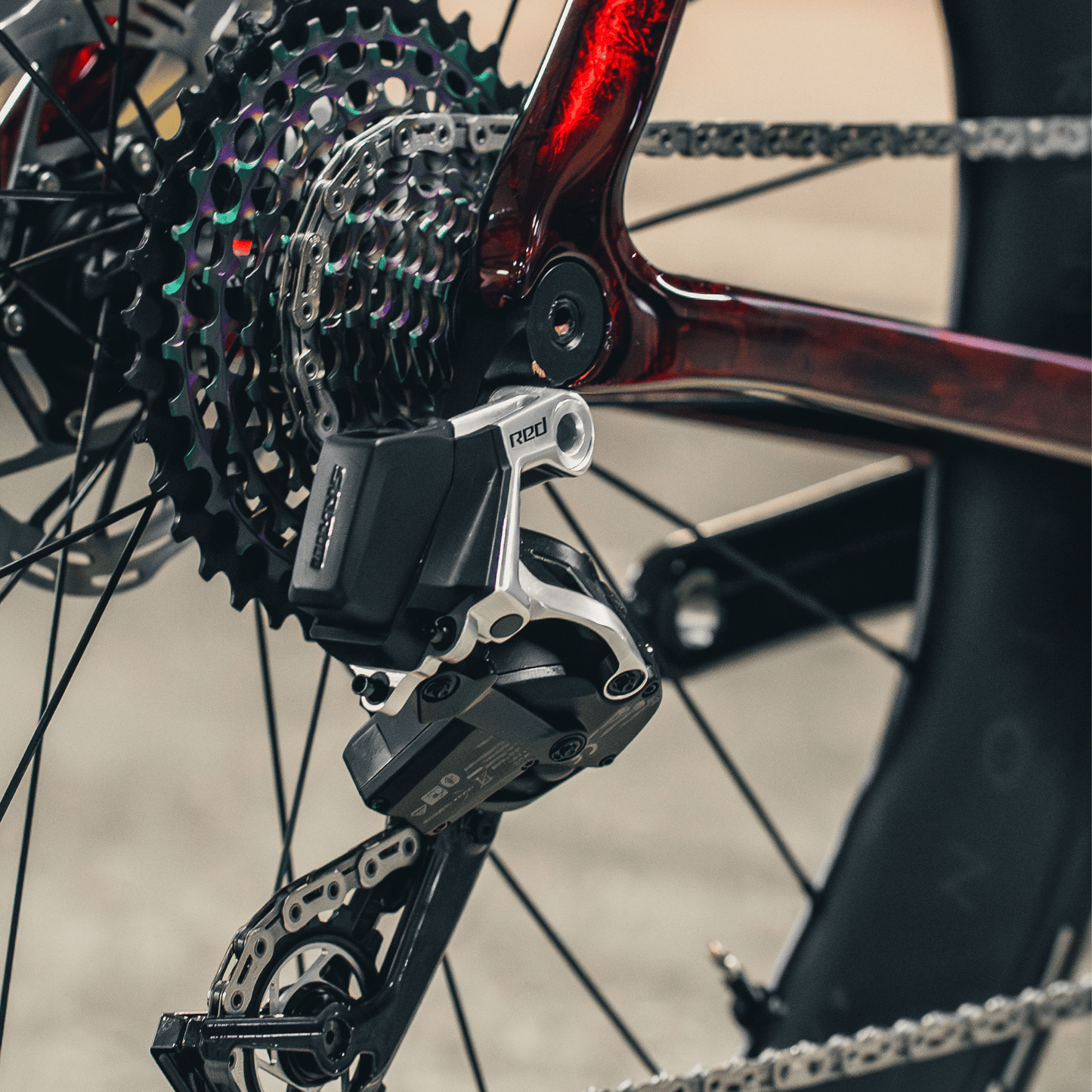 Vielo R+1 Atelier - Marble Red - Wireless 1x Road bike SRAM Red