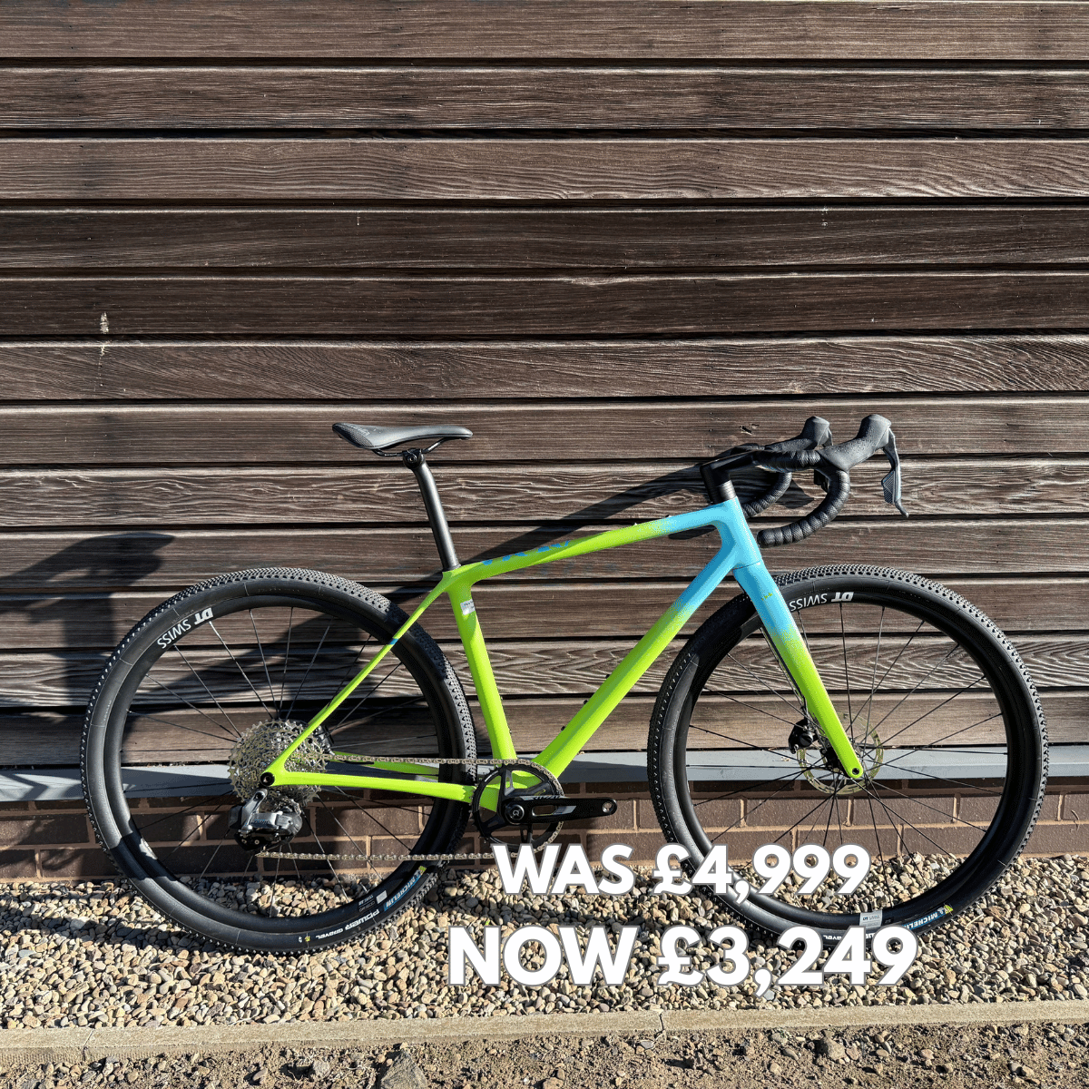 Vielo V+1 Race Edition Cool Green Ex Demo - Small Sram Rival 12 speed wireless shifting and Dt Swiss GR1600 wheels and Power Meter