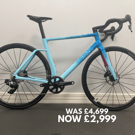 Vielo R+1 Medium Cyan Blue with Sram Rival AXS 12 speed DT Swiss E1800 wheels