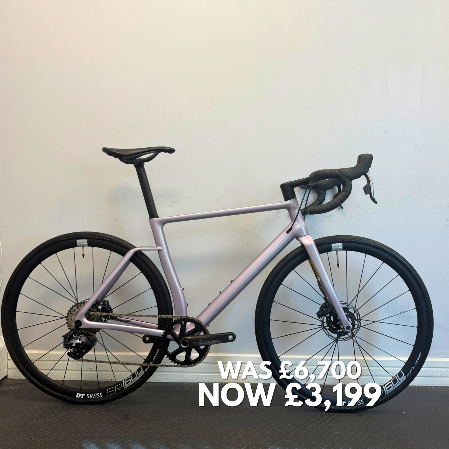 Vielo R+1 Medium Lilac Sram Force D1 AXS with DT Swiss ER1600 wheels